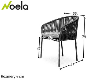 Noela Záhradná stolička Selection Trapani červená 2ks