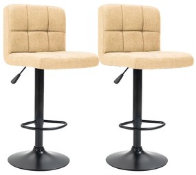 Barové stoličky s látkovým poťahom, 2 ks, rôzne farby - béžová