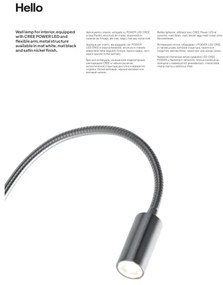 Redo 01-1195 - LED Flexibilná lampička HELLO LED/3W/230V chróm