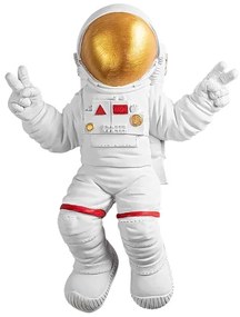 Nástenná dekorácia 47x35 cm astronaut zlatá