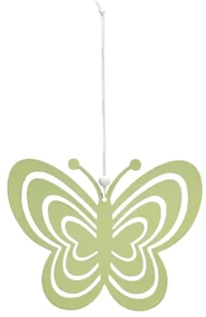 Závesný kovový motýľ PASTEL BUTTERFLY - viac farieb Farba: Zelená