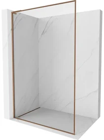 Mexen, Mexen Kioto-XF L sprchová stena s rámom 60 x 202 cm, transparentná 10 mm, ružové zlato - 800-060-174-60-00-XF