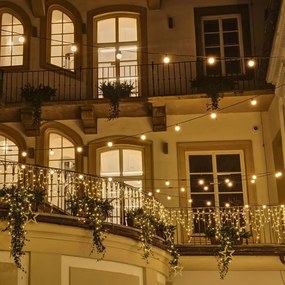 DECOLED Svetelný stožiar pre žiarovky s päticou E27, 50 m, 50 objímok, IP67