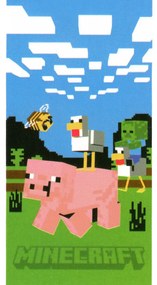 Carbotex Detská osuška Minecraft Prase a Kachna,70 x 140 cm