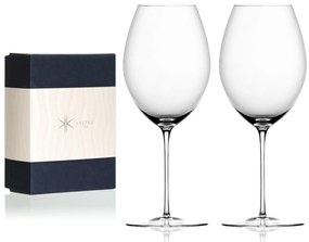 Květná 1794 univerzálne ručne fúkané poháre na červené víno Telesto 600 ml 2KS