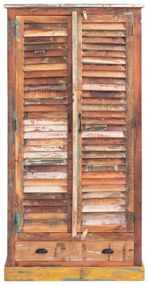 furniture-nabytek.cz - Masívna šatní skriňa Wakefield z recyklovaného dreva, lakovaná, viacfarebná – 90×60×180 cm