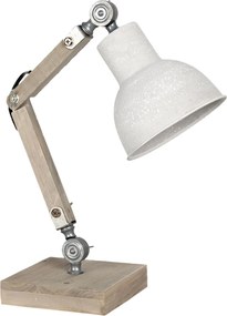 Dreveno-kovová stolná lampa Amaury - 15 * 15 * 47 cm E27 / max 1 * 60W