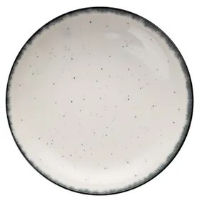 24-dielna jedálenská súprava, biela/čierna, porcelán