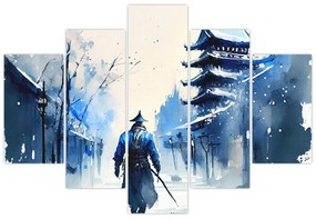 Obraz - Samuraj, aquarel (150x105 cm)
