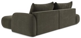 Hnedá rozkladacia rohová pohovka (pravý roh/s leňoškou) Hale – Makamii