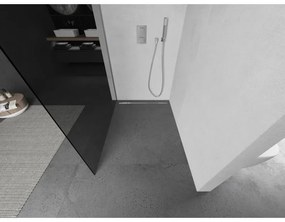 Mexen Kioto L, sprchová zástena Walk-In 70 x 200 cm, 8mm šedé sklo, chrómový profil, 800-070-103-01-40