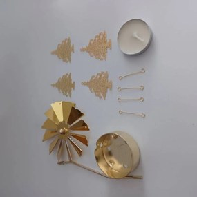 DECOLED Andělské zvonění, 8 x 13 cm, stromečky, zlaté