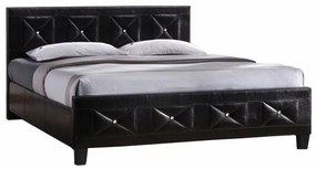 Čalúnená manželská posteľ s roštom Carisa 180 - čierna