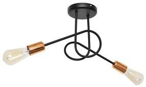 Prisadený luster OXFORD 2xE27/15W/230V čierna