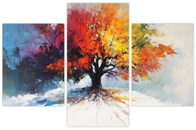 Obraz - Pestrofarebný strom (90x60 cm)