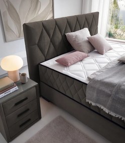 Posteľ Reve 160x200 cm, blatistá hnedá látka