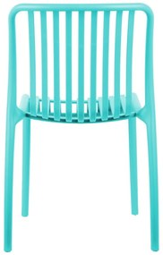 Tyrkysová plastová jedálenská stolička Glee – Leitmotiv