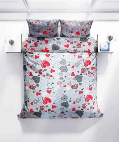 ECOMATRACE Bavlnené posteľné obliečky Srdiečko