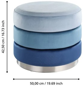 Eglo 424133 - Taburet MASHIKE 42,5x50 cm modrá/chróm