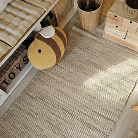 Hanse Home, Behúň Handloom 105962 Dhaka Grey Brown, 80x200, béžová, chodba / predsieň