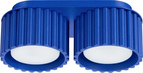 Stropné svietidlo Aura, 2x modré hliníkové tienidlo, (6 cm)