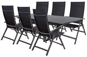 Doppler LIVORNO AVANTAGE antracit - záhradná hliníková súprava 6+1