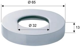 Sapho Sapho, Rozeta 65/32mm, výška 13 mm, chróm, RS6532