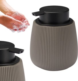 Dávkovač mydla Stripe, sivá/s čiernymi prvkami