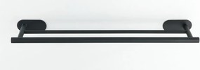 Antikoro matne čierny dvojitý nástenný držiak na uteráky Wenko Orea Rail Duo Turbo-Loc ®