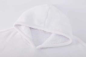 Deka s rukávmi HOODIE biela