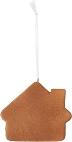 Závesná dekorácia zasnežená perníková chalúpka Frosted Ginger - 9*1*8 cm