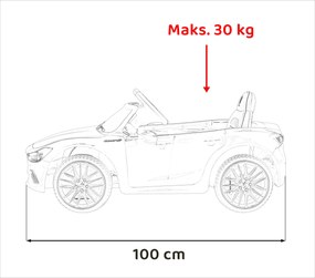 RAMIZ Elektrická autíčko  Maserati Ghibli - biele - 2x30W- BATÉRIA - 12V4,5Ah - 2024