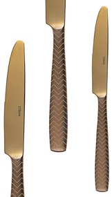 Príborový set 24 ks - Gaya All Satin zlatý - Chevron - 128499