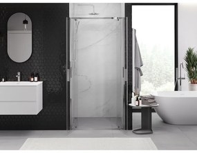 Mexen Exo, dvojité krídlové sprchové dvere 80x200 cm, 6mm číre sklo, chrómový profil, 8182-080-000-01-00