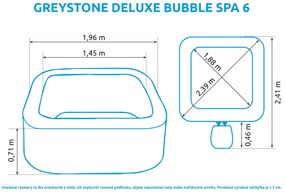 Marimex | Vírivý bazén Pure Spa Greystone Deluxe Bubble Spa 6 NP | 11400295