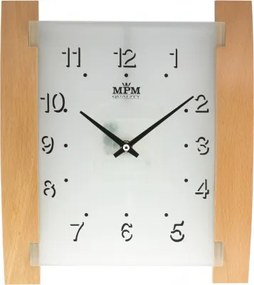Nástenné hodiny MPM, 2704.53 - svetlé drevo, 31cm