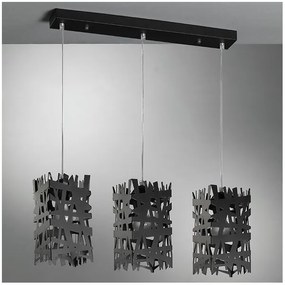 ONLI - Luster na lanku FORESTA 3xE27/15W/230V čierna