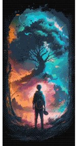 Gario Diamantové maľovanie Brána do iného sveta Rozmery: 40 x 80 cm, Rámovanie: Iba zrolované plátno, Diamanty: Štvorcové