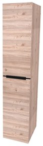 Mereo, Mereo Mailo, kúpeľňová skrinka vysoká 170 cm, čierne madlo, Multidecor, Dub Nelson, MER-CN594LPBDNLS