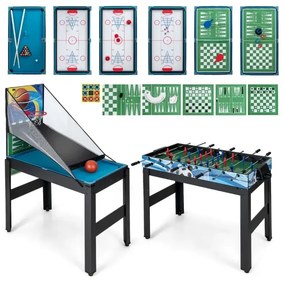 Herný stolný set 15 v 1 stolová hra multifunkčná so stolným futbalom, hokejom, biliardom, stolným tenisom