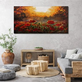 Obraz na plátne maľovanie kvetín