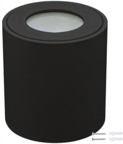 BERGE Prisadené LED svietidlo GU10 IP44 čierne