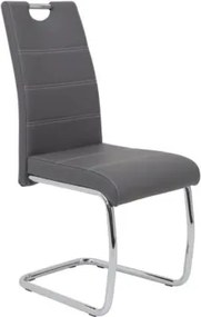 Jedálenská stolička Flora, šedá ekokoža%