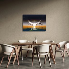 Obraz - Mesiac nad palmami (70x50 cm)