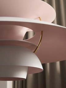 Louis Poulsen Závesná lampa PH 5 White/Pale rose – výročná edícia