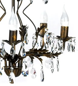 ONLI - Luster na reťazi TERESA 5xE14/6W/230V bronzová