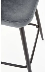 Barová stolička 89x49 cm šedá/čierna