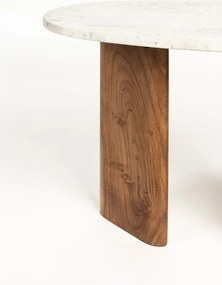 Odkladací stolík s mramorovou doskou 37x56 cm Tanda – White Label