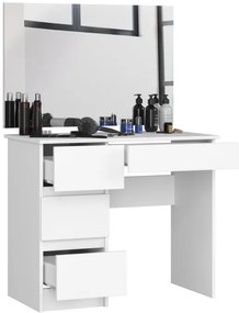 Toaletný stolík so zrkadlom T-6/SL 900x600 ľavý, biely