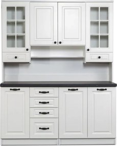 Kredenc 160 LADY biala, biela (marmur nero)